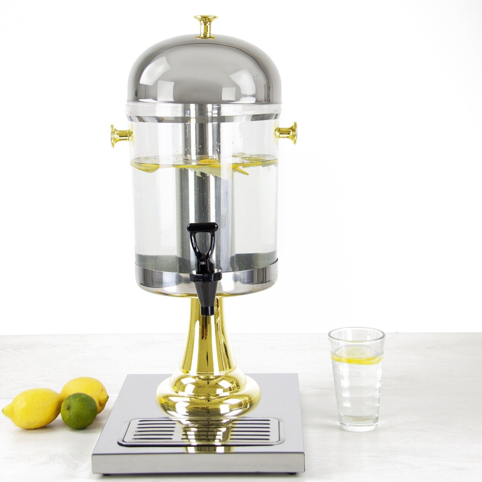 Stainles Steel 6.5L Beverage Drink Dispenser Juice Water Cocktail BBQ Party Gold