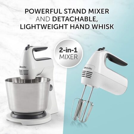 3.7L 2in1 Breville Stainless Steel Hand and Stand Mixer